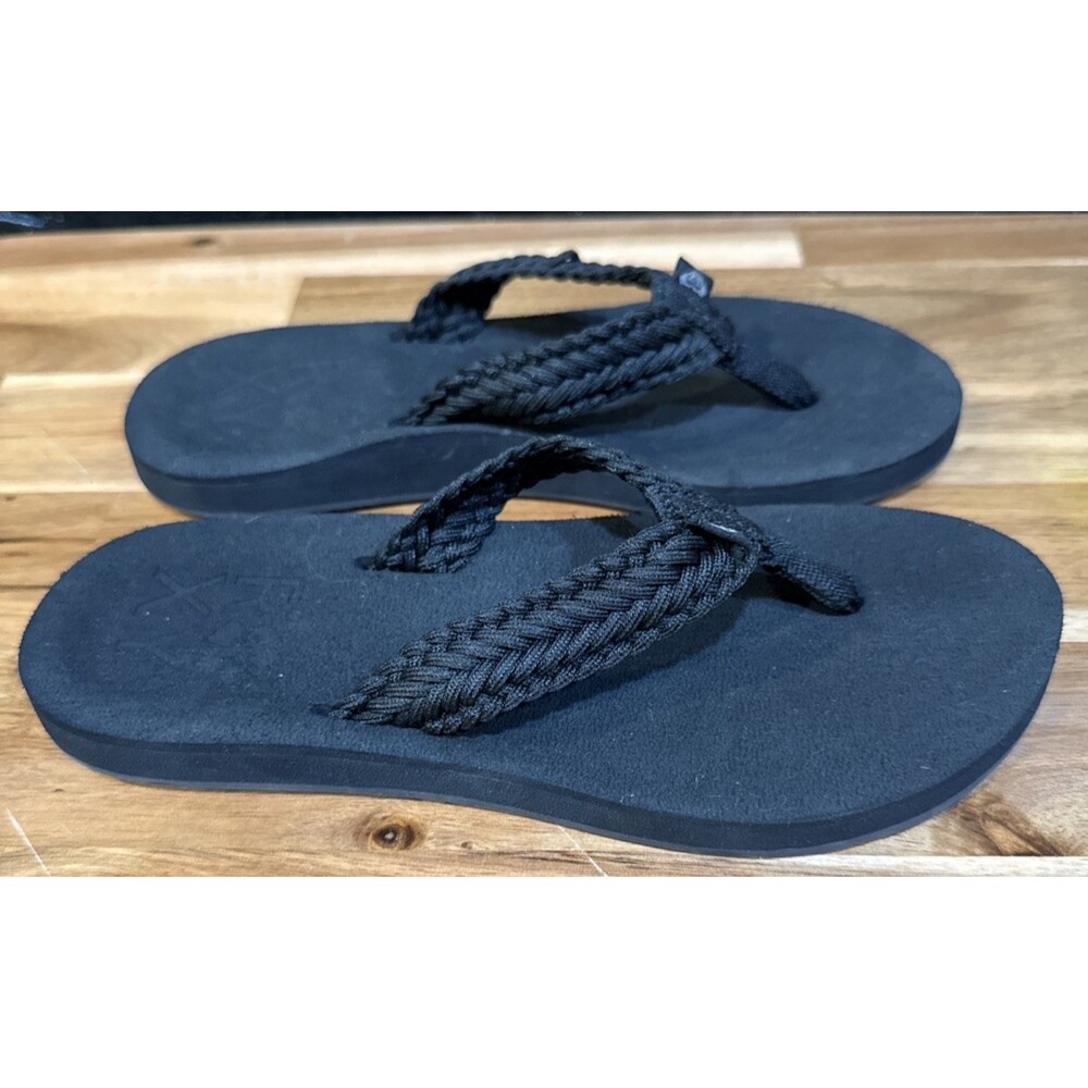 Roxy Womens Tidepool Sandals Flip Flops Size 5 Black NWOT - Picture 4 of 6